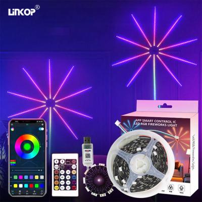 China Flexible Led Christmas Lights 5vusb Addressable Firework Lights With Rgb Ic For Indoor Decoration for sale