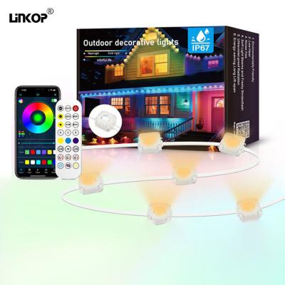 Китай Addressable Rgb IC Colorful IP67 Led Eave Light 24v Smart Wifi Outdoor Decorative Light продается