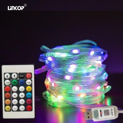 중국 Smart Addressable Rgb Light String With Music/Timing/Bluetooth Functions For Christmas Decoration 판매용