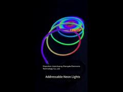 addressable rgb led neon light 12v 8 * 16led silicone flexible cuttable