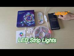 usb led strip lights intelligent remote bluetooth music 5050 light strip set