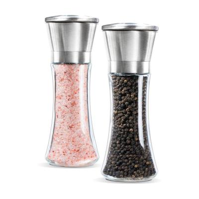 China 2 workable in all parts of stainless steel pepper mill grinder and salt and pepper grinder for sale