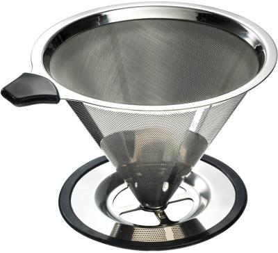 China Viable Pour Over Coffee Dripper Paperless Reusable Coffee Filter Pour Over Coffee Maker For Single Cup Brew for sale