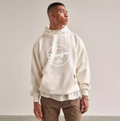 China Anti-pilling Custom Wholesale High Quality Cotton Streetwear Pullover Hoodie Fashionable Puff Screen Print Man Blank Sweatshirts Hoodies for sale