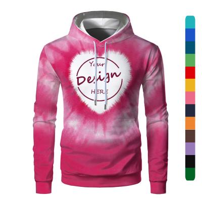 China Breathable Spring custom cotton fleece print embroidery tie-dye slim fit long sleeve street wear fashion unisex blank women pullover hoodie for sale