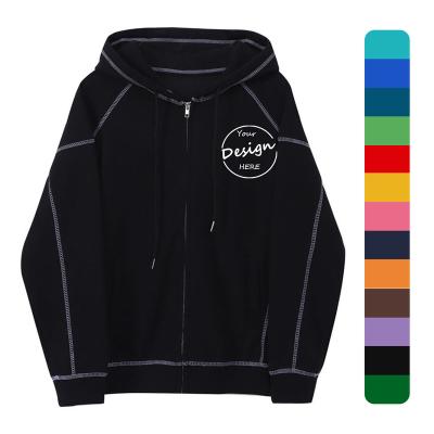 China Anti-pilling Blank high quality spring custom french terry over size color patchwork drop shoulder street wear luxury zip up hoodie for men for sale