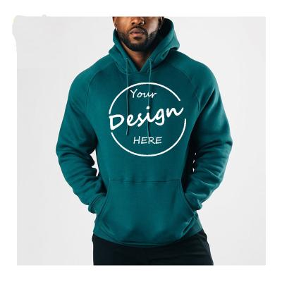 China Anti-pilling Fall winter wholesale Custom design logo  Blank High Quality  luxury Cotton fleece pure color  men sport blue pullover hoodie for sale