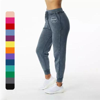 China Breathable Custom Blank Puff Print Straight Fleece Ladies Sports Jogging Pants Wholesale Plain Slim Fit Casual Bottom Sweatpants for Women for sale