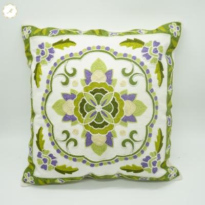 China Wholesale Embroidery Work Vintage Design Soft and Durable Custom Cushion Cover, Decorative Pillow Cover Cushion for sale