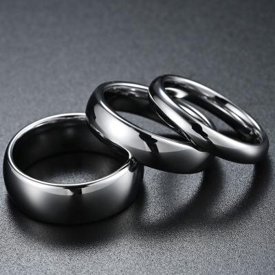 China 2021 Fashion Trendy Personality 8mm Simple Shiny Wholesale Mens Tungsten Ring Blank Blank Jewelry for sale