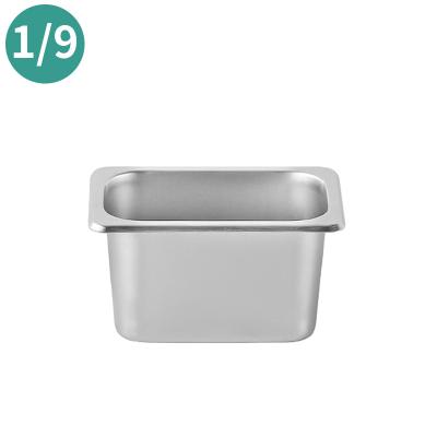 China hotel & Factory Standard Size Gastronorm Stainless Steel Food Container GN Pan GN Pan 1/9 Pan For Hotel and Restaurant for sale