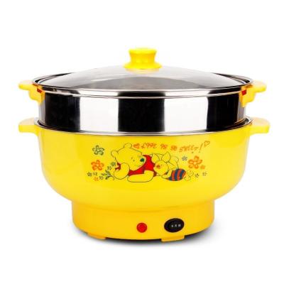 China Multiple Cooking Pot 3.5L Mini Electric Universal Hot Pot Cooker with Temperature Control and Stailess Steel Steamer for Quick Cooking for sale