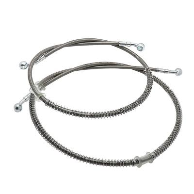 China Hydraulic Brake 39cm To 200cm Stainless Steel Hydraulic Brake Oil Braided Hose Line For Electric Bike Dirt Moped Motorcycle Motorbike for sale