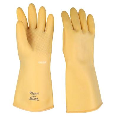 China Rubber Chemical Resistant Gloves Chemical PVC Coated Gloves Acid Chemical Resistant Rubber Gloves for sale