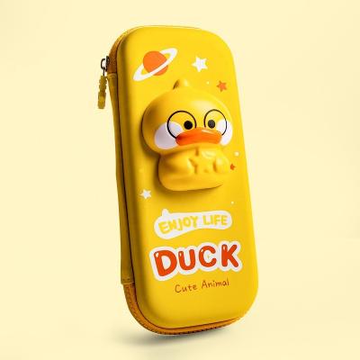 China Maihe Large Capacity Decompression Super Universal Stylish Nomo Duck Print Large Capacity Pencil Case Pocket Filter Frame For School Supplies For Kids for sale