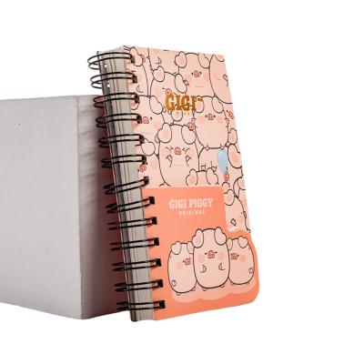 China Customized 2020-2021 Spiral Hardcover Book Spiral Notebook Planner by Maihe Gigi Piggy, Cute Thickened Spiral Notebook, Spiral Ring Note for sale