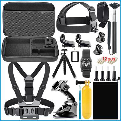 China 21-in-1 PC+nylon action camera accessories set for xiaoyi hero 10 /SJ 5000 /gopro 9 8 7 6 5 4+3/2/1 for sale