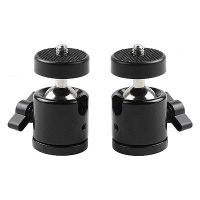 China DSLR Camera Camcorder 360 Swivel Camera Tripod Ball Head 1/4 Inch Screw Mount Bracket For Nikon Sony DSLR Camera Tripod Ball Head Holder for sale