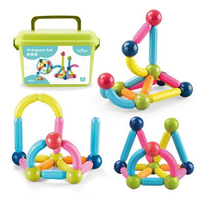 China Plastic Other Kid Busy Person Magnetic Sticks Toy Set And Model Building Block Balls Toy For Kid Building Educational DIY Magnet Building Block for sale