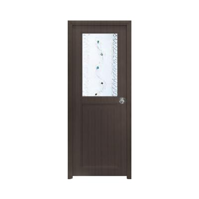 China Waterproof Factory Direct Sales UPVC High-Quality Plastic American Pastoral Style Bathroom Door Durable Toilet Door for sale