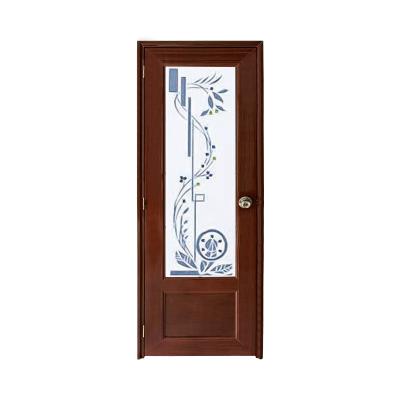 China Waterproof Factory Wholesale UPVC Complete Set of Doors with Shutters Flat Open Plastic Doors Soundproof Toilet Doors for sale