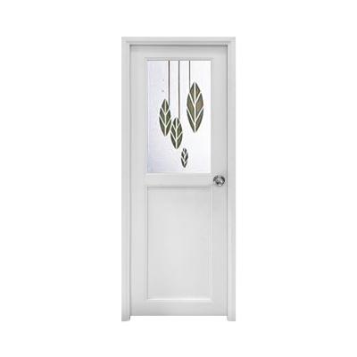 China Waterproof Factory Glass Plastic Door with Pattern Waterproof Bathroom Door for Residence for sale