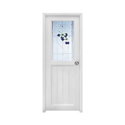 China Waterproof Factory direct sales upvc flush door with glass plastic material door for toilet for sale