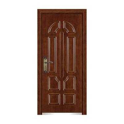 China Anti-Theft Factory Home Front Steel Exterior Security Doors Outside Steel Wood Armored Door for sale