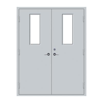 China Anti-Theft Wholesale Double Open Iron Fire Door Exit Metal Door Fire Rated Steel Door for sale