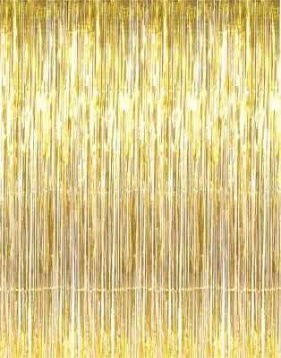 China Metallic Tinsel Foil Fringe Backdrop Decor Photo Party Supplies Disposable Backdrop Decor Eco-Friendly for sale