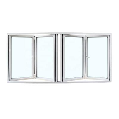 China Long 4 Folding Screen Panel Aluminum Bifold Folding Windows for sale