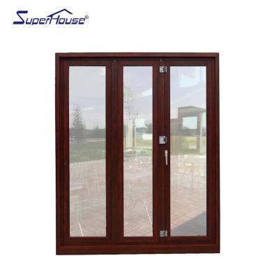 China Superhouse folding door /aluminum aluminum glass door / hurricane sliding rated /prefabhouses for sale