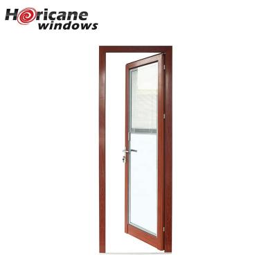 China Superhouse Modern Single Aluminum Swing Door Hinged Glass Door for sale