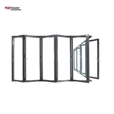 China NFRC AS2047 China standard modern commercial large aluminum panel accordion glass folding door for sale