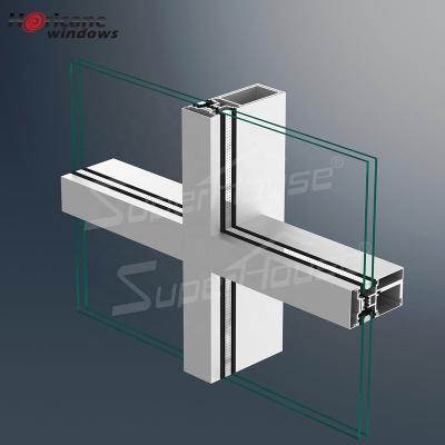 China Fixed Glass Aluminum Curtain Wall for sale