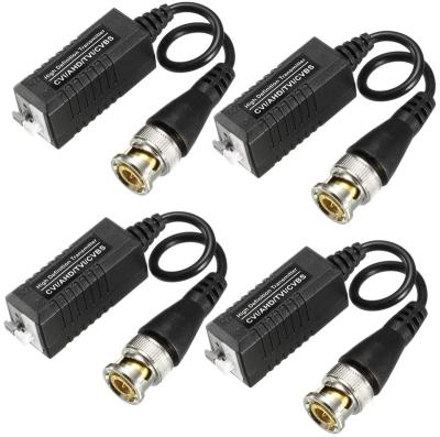 China Video Transceiver BNC Connector Single Balanced Transformer Left Male BNC to UTP CAT 5/5e/6 Cable CA03 for sale