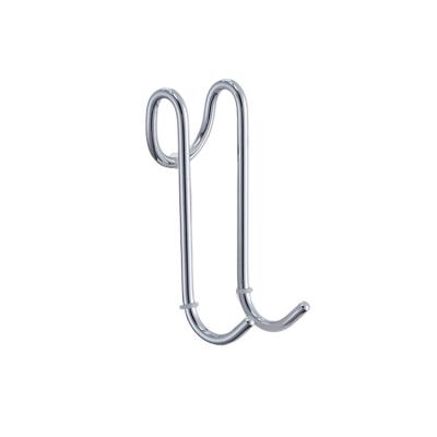 China Modern Multi-Function Bathroom Hook Stainless Steel Double S Towel Clothing Wall Hook for sale