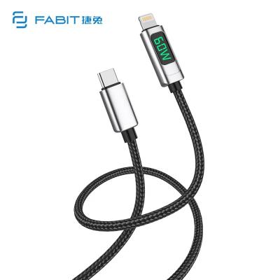 China With LED Digital Display LED Digital Display Type-C 2022 to Type-C 60/100W PD Fast Charging Data Cable for sale