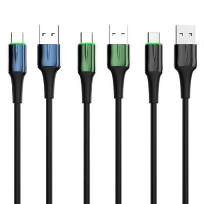 China Fast Charging Phone + Type-C Data Charger USB Data Cable High Quality With Led Light Fast Charging Mobile Phone Cable For iPhone for sale