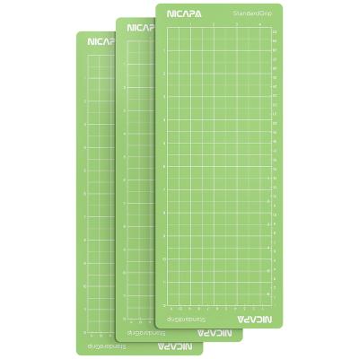 China Nicapa Mini Cutting Mats 4.5x12 Green Plastic Mini Plotter Standard Handle Craft Cutting Mat Adhesive Sticky 3 Packs for sale