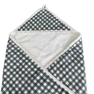 China PRINT multi-layer muslin and cotton terry hooded towel for sale