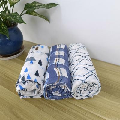 China Plain Cotton Muslin Wrap 3packs Blanket For Baby for sale