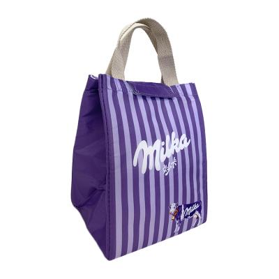 China Waterproof Custom Logo Printing Insulated Aluminum Foil Lunch Food Delivery Cooler Picnic Thermal Shopping Bag for sale