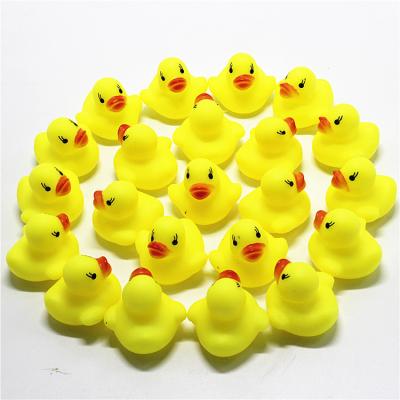 China Yellow Baby Bath Toy Hot Selling Soft Plastic Duck Toy Kawaii Water Floating Squeaky Bath Toys for sale