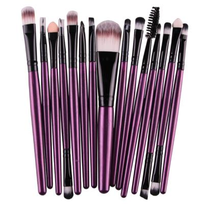 China Angular Blush Soft Hair 15pcs Cosmetic Make Up Brush Kit for sale