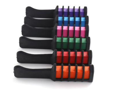 China Fashion 6 Colors Hair Chalk Compact Comb , Instant Mini Hair Dye Instant Hair Color Comb for sale