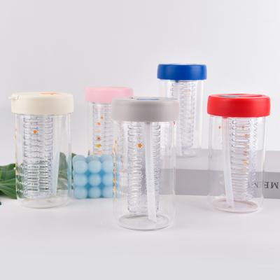 China Viable Tumbler 200 Drinking Glass Bottles Water Bottle Straw With Lid Glass 550 700ml for sale