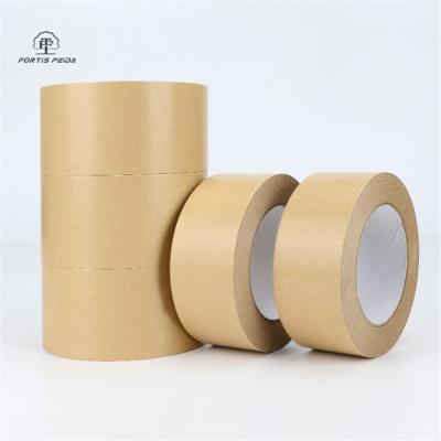 China Kraft Paper Eco Friendly Biodegradable Kraft Paper Package Tape Reinforced Custom Printed Gummed Paper Tape Kraft Paper for sale