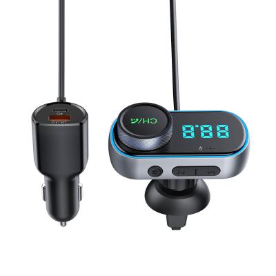 China Auto Connect New Arrival AGETUNR T78 Handsfree Car Kit BT 5.0 Car Adapter QC Fast Charger Music MP3 Player AUX. radio for sale