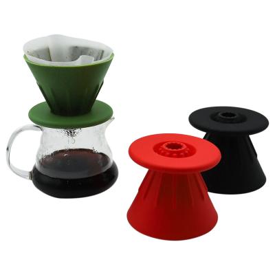 China Reusable Silicone Hotel Filter v60 Dripper Ceramic Coffee Tea Strainer for sale